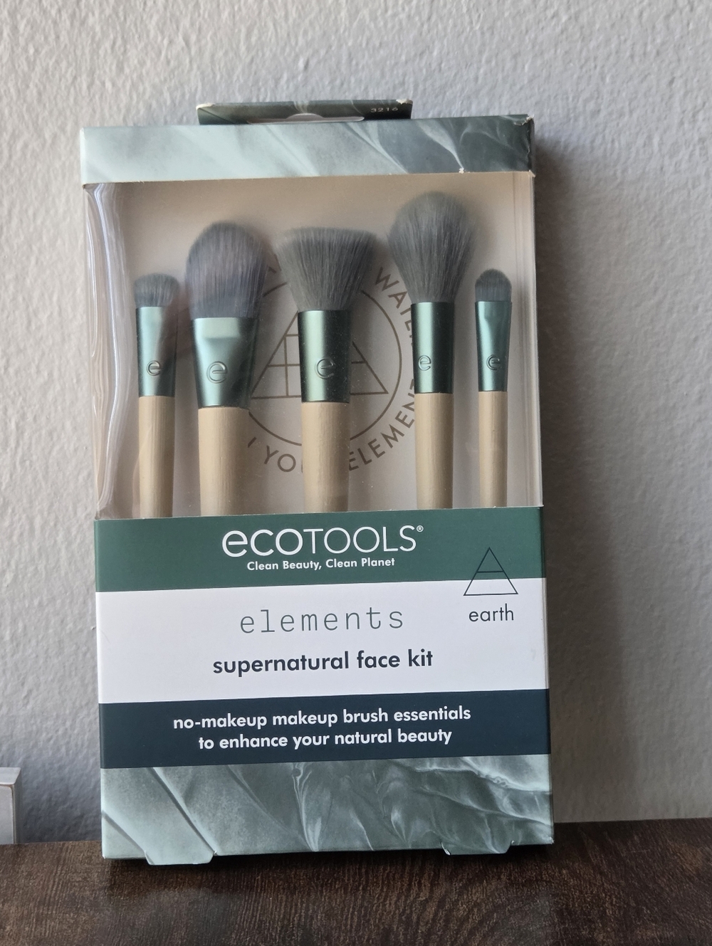 ecotools Elements Earth - Supernatural Face Brush Set - Teal & Natural